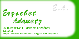 erzsebet adametz business card